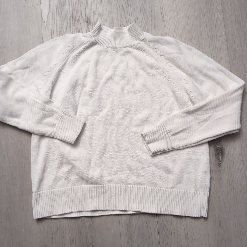 Quince Sweater Womens Small Ivory Organic Cotton Classic Quince